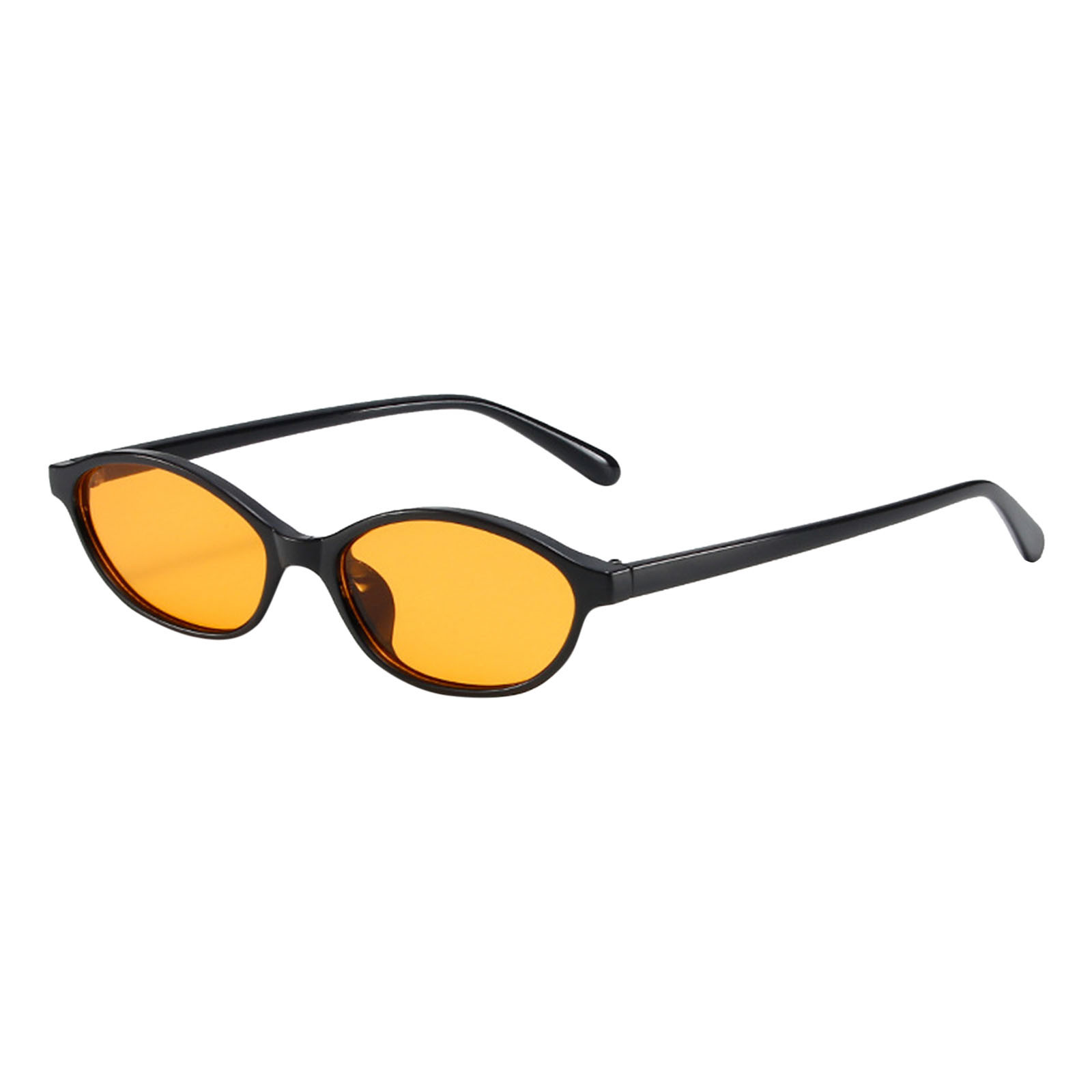 thumbnail image 2 of Gafas De Sol Ovaladas Negras De Moda Con Lentes Marrones Degradadas Gafas De Sol Redondas Para Mujer Y Hombre 400, 2 of 2